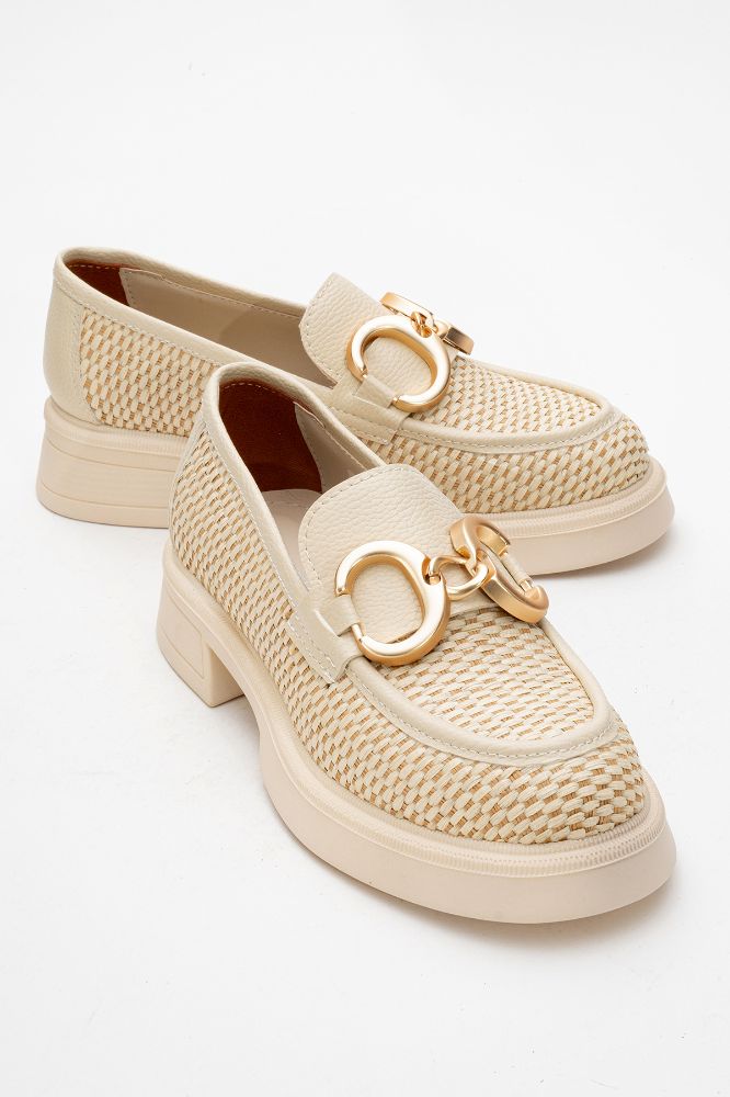 kadin-tokali-loafer-ayakkabi-BEJ HASIR-KYL2521007-0090636_0